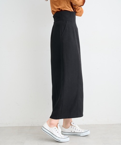 FREE'S MART（フリーズマート）の「◇【3サイズ展開XS-M】ハイウエストパネル切替ナロースカート【低身長サイズ有】（スカート・レディース・ブラック/ベージュ系その他・X-SMALL/MEDIUM/SMALL）」の7枚目の写真