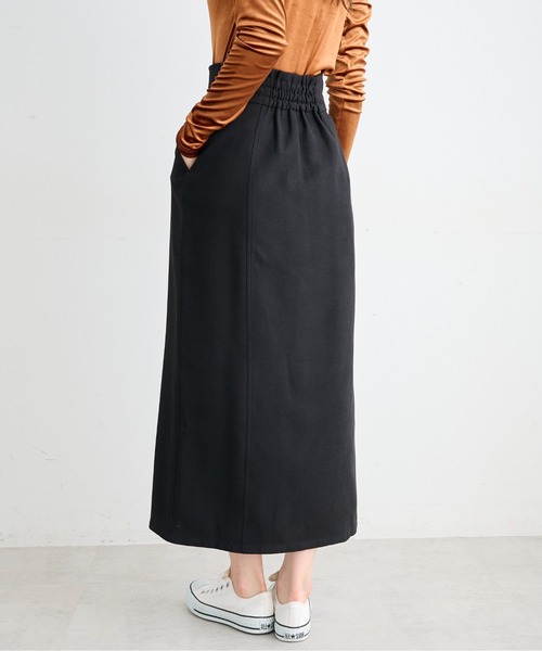 FREE'S MART（フリーズマート）の「◇【3サイズ展開XS-M】ハイウエストパネル切替ナロースカート【低身長サイズ有】（スカート・レディース・ブラック/ベージュ系その他・X-SMALL/MEDIUM/SMALL）」の3枚目の写真