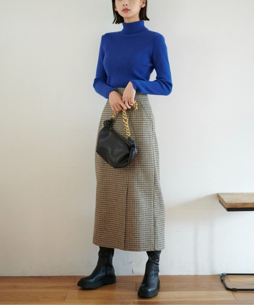 FREE'S MART（フリーズマート）の「◇【3サイズ展開XS-M】ハイウエストパネル切替ナロースカート【低身長サイズ有】（スカート・レディース・ブラック/ベージュ系その他・X-SMALL/MEDIUM/SMALL）」の11枚目の写真