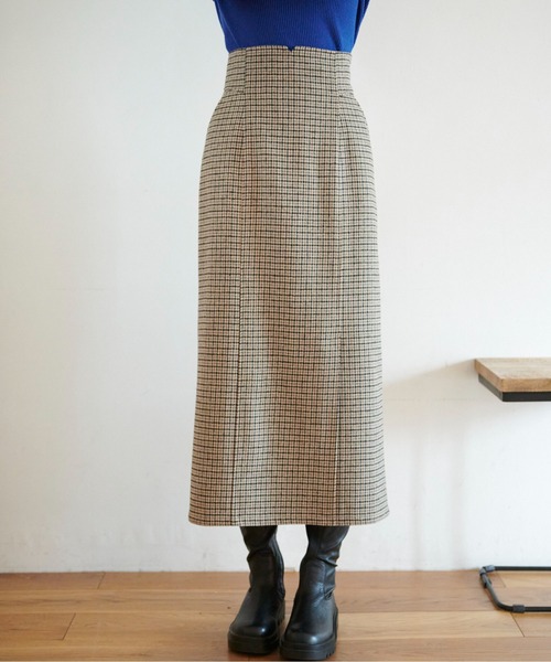 FREE'S MART（フリーズマート）の「◇【3サイズ展開XS-M】ハイウエストパネル切替ナロースカート【低身長サイズ有】（スカート・レディース・ブラック/ベージュ系その他・X-SMALL/MEDIUM/SMALL）」の19枚目の写真