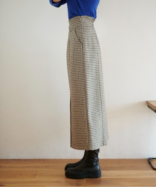 FREE'S MART（フリーズマート）の「◇【3サイズ展開XS-M】ハイウエストパネル切替ナロースカート【低身長サイズ有】（スカート・レディース・ブラック/ベージュ系その他・X-SMALL/MEDIUM/SMALL）」の20枚目の写真