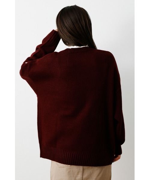 RODEO CROWNS WIDE BOWL（ロデオクラウンズワイドボウル）の「Lettered ニットトップス（ニット/セーター・レディース・ネイビー/アイボリー/マジェンタ・FREE）」の22枚目の写真