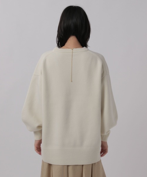 Chaos（カオス）の「Chaos(カオス)/【WEB先行予約】コンプレウールニットプルオーバー（ニット/セーター・レディース・オフホワイト/ブラック/ブルー・FREE）」の8枚目の写真