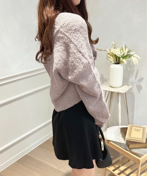 apres jour（アプレジュール）の「もこもこニットボレロ【ZOZOTOWN限定アイテム】（カーディガン/ボレロ・レディース・ラベンダー/オフホワイト/ライトピンク・X-LARGE/フリー）」の16枚目の写真