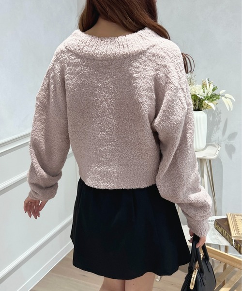 apres jour（アプレジュール）の「もこもこニットボレロ【ZOZOTOWN限定アイテム】（カーディガン/ボレロ・レディース・ラベンダー/オフホワイト/ライトピンク・X-LARGE/フリー）」の17枚目の写真