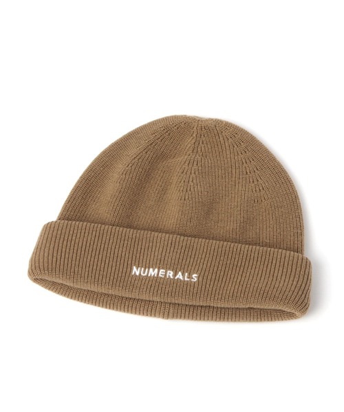 NUMERALS（ヌメラルズ）の「[NUMERALS]コットンニットワッチ（ニットキャップ/ビーニー・メンズ・ブラック/ベージュ/チャコール/ライトグレー/アイボリー・FREE）」の4枚目の写真