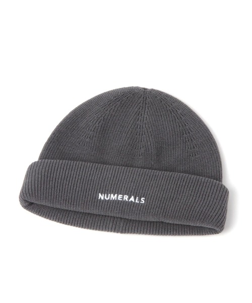 NUMERALS（ヌメラルズ）の「[NUMERALS]コットンニットワッチ（ニットキャップ/ビーニー・メンズ・ブラック/ベージュ/チャコール/ライトグレー/アイボリー・FREE）」の3枚目の写真