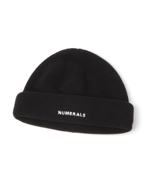 NUMERALS（ヌメラルズ）の「[NUMERALS]コットンニットワッチ（ニットキャップ/ビーニー・メンズ・ブラック/ベージュ/チャコール/ライトグレー/アイボリー・FREE）」の2枚目の写真