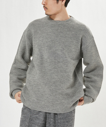 EDIFICE | フレンチメリノ T/W ガーター オーバーサイズ クルーネック ニット(ニット/セーター)