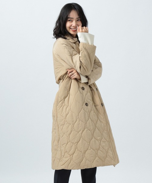 BAYFLOW（ベイフロー）の「キルティングトレンチコート（トレンチコート・レディース・アイボリー/チャコールグレー/ベージュ・SMALL/MEDIUM）」の6枚目の写真