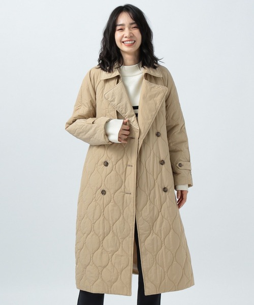 キルティングコート　BAYFLOW アウター　ブラウン　ロング 楽天市場】【SALE／50%OFF】(W)キルティングトレンチコート