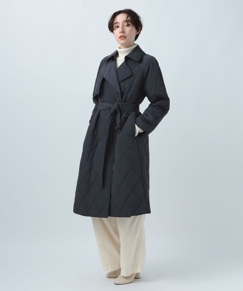 BAYFLOW（ベイフロー）の「キルティングトレンチコート（トレンチコート・レディース・アイボリー/チャコールグレー/ベージュ・SMALL/MEDIUM）」の17枚目の写真