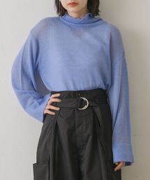 シアーモヘアタッチニット