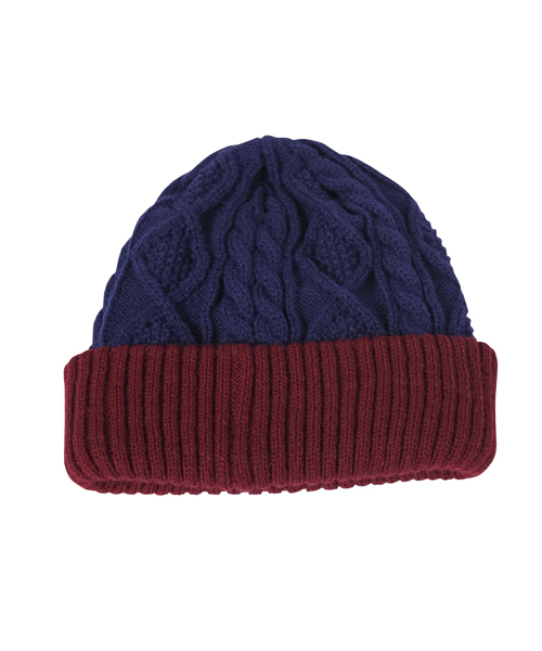 X-girl（エックスガール）の「CABLE KNIT CAP（ニットキャップ/ビーニー・レディース・ブラック/アッシュ/ネイビー・ONE SIZE）」の6枚目の写真