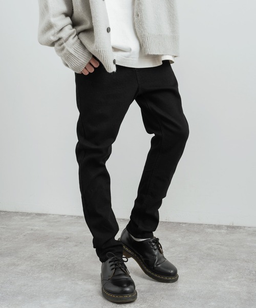 Rocky Monroe（ロッキーモンロー）の「ストレッチデニム テーパードスキニーサルエルパンツ（デニムパンツ・メンズ・ライトインディゴブルー/インディゴブルー/ブラック/ワンウォッシュ・M/L/XL）」の6枚目の写真