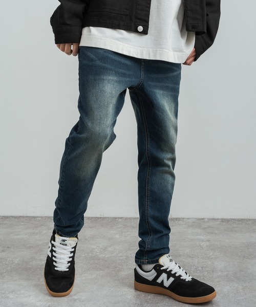 Rocky Monroe（ロッキーモンロー）の「ストレッチデニム テーパードスキニーサルエルパンツ（デニムパンツ・メンズ・ライトインディゴブルー/インディゴブルー/ブラック/ワンウォッシュ・M/L/XL）」の9枚目の写真