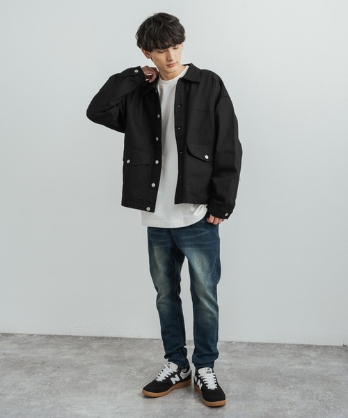 Rocky Monroe（ロッキーモンロー）の「ストレッチデニム テーパードスキニーサルエルパンツ（デニムパンツ・メンズ・ライトインディゴブルー/インディゴブルー/ブラック/ワンウォッシュ・M/L/XL）」の12枚目の写真