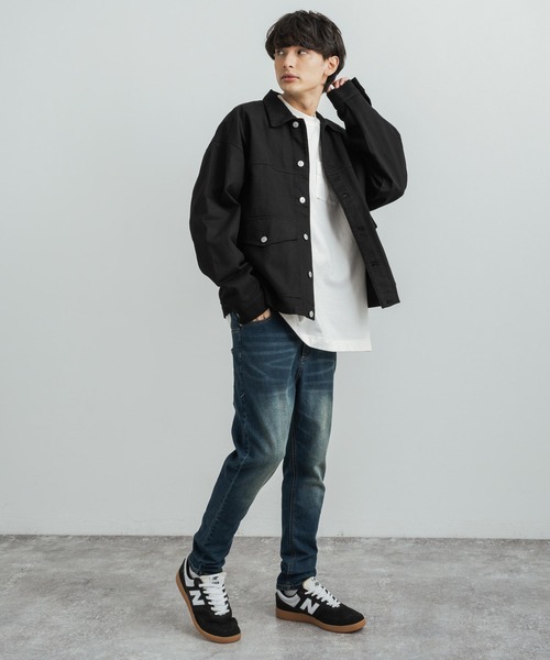 Rocky Monroe（ロッキーモンロー）の「ストレッチデニム テーパードスキニーサルエルパンツ（デニムパンツ・メンズ・ライトインディゴブルー/インディゴブルー/ブラック/ワンウォッシュ・M/L/XL）」の13枚目の写真