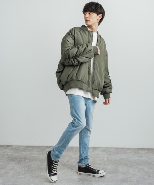 Rocky Monroe（ロッキーモンロー）の「ストレッチデニム テーパードスキニーサルエルパンツ（デニムパンツ・メンズ・ライトインディゴブルー/インディゴブルー/ブラック/ワンウォッシュ・M/L/XL）」の17枚目の写真