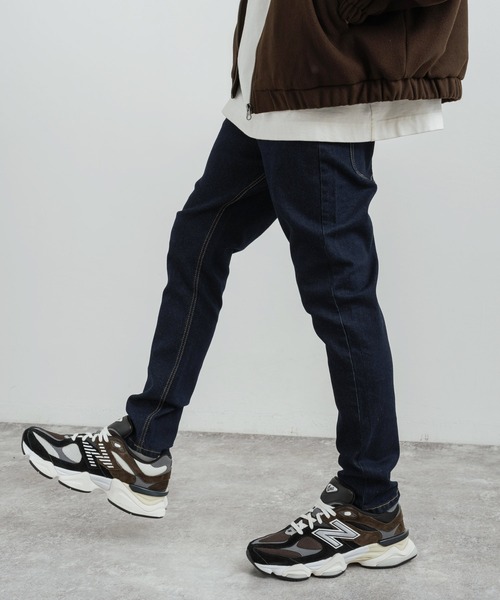 Rocky Monroe（ロッキーモンロー）の「ストレッチデニム テーパードスキニーサルエルパンツ（デニムパンツ・メンズ・ライトインディゴブルー/インディゴブルー/ブラック/ワンウォッシュ・M/L/XL）」の18枚目の写真