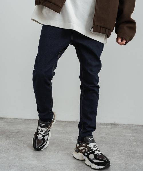 Rocky Monroe（ロッキーモンロー）の「ストレッチデニム テーパードスキニーサルエルパンツ（デニムパンツ・メンズ・ライトインディゴブルー/インディゴブルー/ブラック/ワンウォッシュ・M/L/XL）」の19枚目の写真