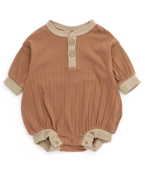 Ampersand（アンパサンド）の「【premier】 シンプルロンパス（ロンパース・キッズ・チャコール/ブラウン/ピンク/ライトグレー・80/70/60）」の4枚目の写真