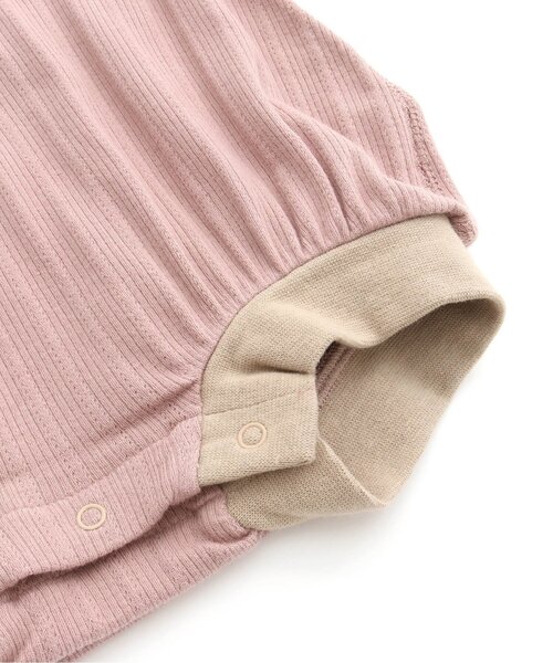 Ampersand（アンパサンド）の「【premier】 シンプルロンパス（ロンパース・キッズ・チャコール/ブラウン/ピンク/ライトグレー・80/70/60）」の13枚目の写真