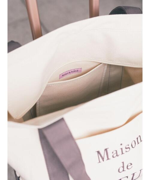 Maison de FLEUR(メゾンドフルール)の「トラベルキャリーオン帆布バッグ(トートバッグ・レディース・ブラック/ブラウン・FREE)」の11枚目の写真