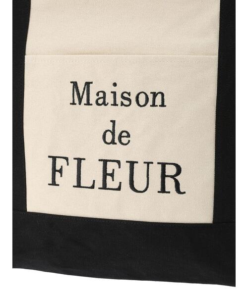 Maison de FLEUR(メゾンドフルール)の「トラベルキャリーオン帆布バッグ(トートバッグ・レディース・ブラック/ブラウン・FREE)」の4枚目の写真