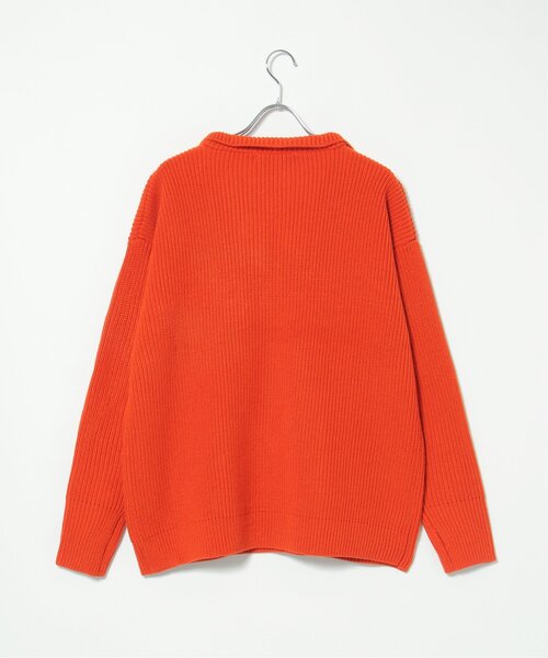 VENCEEXCHANGE（ヴァンスエクスチェンジ）の「【洗える】畦編みハーフジップ（カーディガン/ボレロ・メンズ・オレンジ/ミント/オフホワイト/ブラック・L/M）」の6枚目の写真