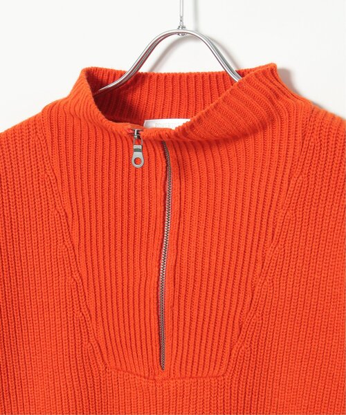 VENCEEXCHANGE（ヴァンスエクスチェンジ）の「【洗える】畦編みハーフジップ（カーディガン/ボレロ・メンズ・オレンジ/ミント/オフホワイト/ブラック・L/M）」の11枚目の写真