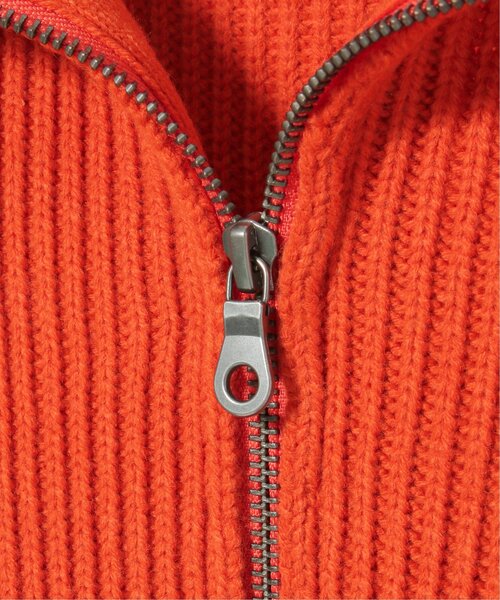 VENCEEXCHANGE（ヴァンスエクスチェンジ）の「【洗える】畦編みハーフジップ（カーディガン/ボレロ・メンズ・オレンジ/ミント/オフホワイト/ブラック・L/M）」の12枚目の写真