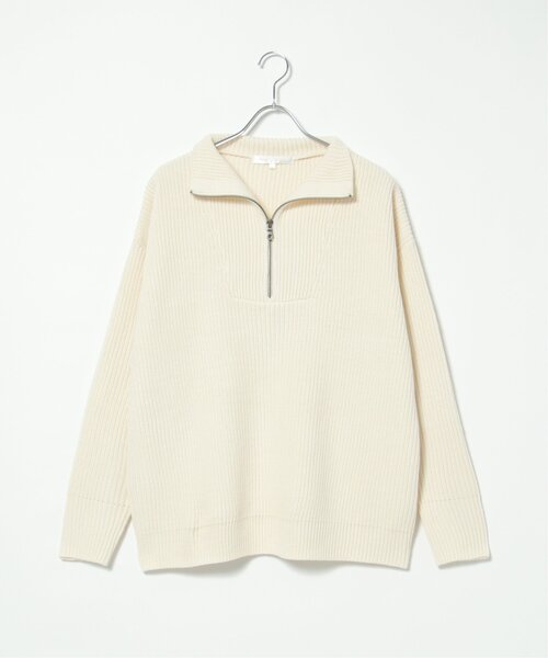 VENCEEXCHANGE（ヴァンスエクスチェンジ）の「【洗える】畦編みハーフジップ（カーディガン/ボレロ・メンズ・オレンジ/ミント/オフホワイト/ブラック・L/M）」の15枚目の写真