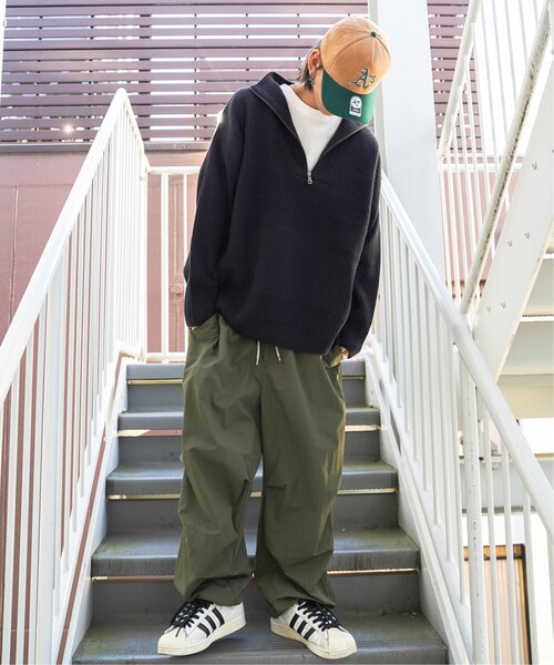 VENCEEXCHANGE（ヴァンスエクスチェンジ）の「【洗える】畦編みハーフジップ（カーディガン/ボレロ・メンズ・オレンジ/ミント/オフホワイト/ブラック・L/M）」の21枚目の写真