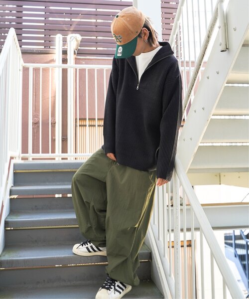 VENCEEXCHANGE（ヴァンスエクスチェンジ）の「【洗える】畦編みハーフジップ（カーディガン/ボレロ・メンズ・オレンジ/ミント/オフホワイト/ブラック・L/M）」の19枚目の写真