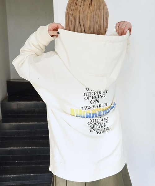 PBLIM（ページボーイリム）の「PAGEBOYLIM/ロックンロールフーディー（パーカー・レディース・グリーン/チャコールグレー/オフホワイト・MEDIUM/LARGE）」の7枚目の写真