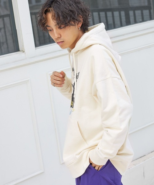 PBLIM（ページボーイリム）の「PAGEBOYLIM/ロックンロールフーディー（パーカー・レディース・グリーン/チャコールグレー/オフホワイト・MEDIUM/LARGE）」の12枚目の写真