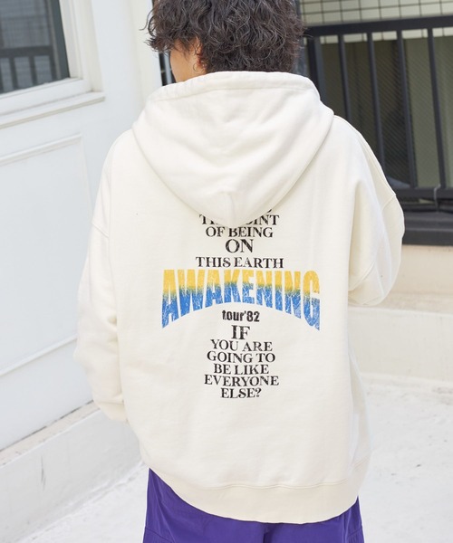 PBLIM（ページボーイリム）の「PAGEBOYLIM/ロックンロールフーディー（パーカー・レディース・グリーン/チャコールグレー/オフホワイト・MEDIUM/LARGE）」の13枚目の写真