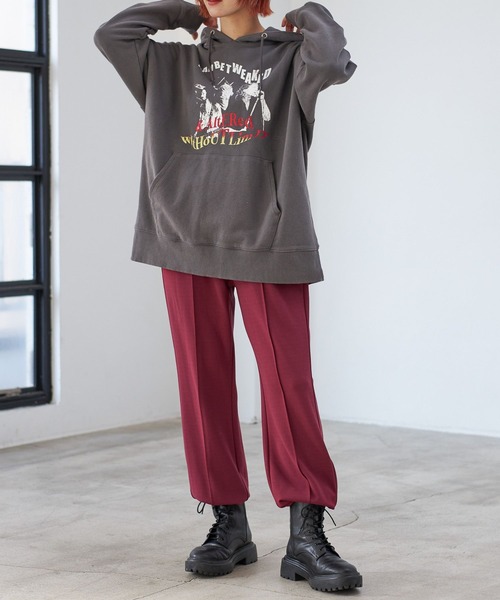 PBLIM（ページボーイリム）の「PAGEBOYLIM/ロックンロールフーディー（パーカー・レディース・グリーン/チャコールグレー/オフホワイト・MEDIUM/LARGE）」の14枚目の写真