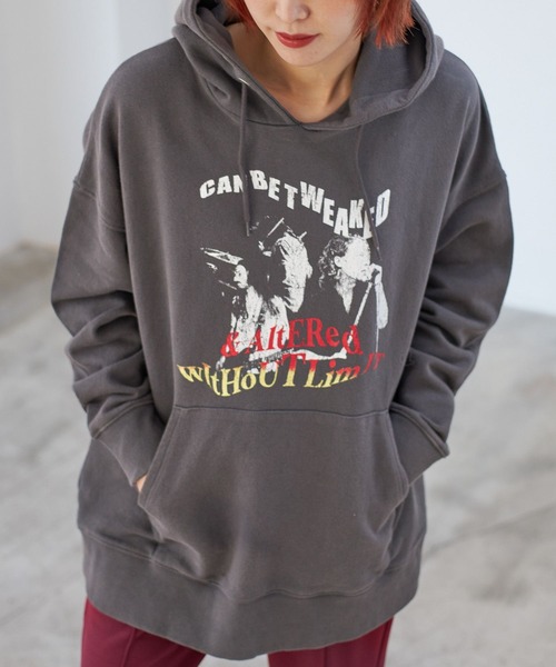 PBLIM（ページボーイリム）の「PAGEBOYLIM/ロックンロールフーディー（パーカー・レディース・グリーン/チャコールグレー/オフホワイト・MEDIUM/LARGE）」の17枚目の写真