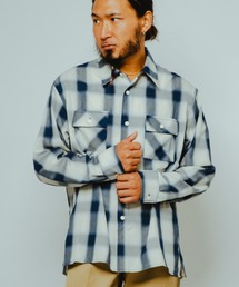 ability（アビリティ）の「BIG MIKE ビックマイク / 26春夏新作 セットアップ対応 長袖 レーヨンミックス オンブレチェックシャツ 脇スリットタイプ //// 102615200 102615201 102615202 102615204（シャツ/ブラウス）」