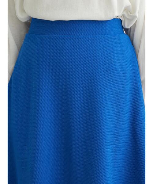 Green　Parks（グリーンパークス）の「表面感カットフレアスカート（スカート・レディース・ブラック/ブルー/アイボリー・FREE）」の7枚目の写真