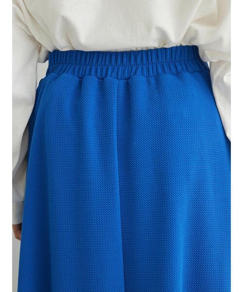 Green　Parks（グリーンパークス）の「表面感カットフレアスカート（スカート・レディース・ブラック/ブルー/アイボリー・FREE）」の9枚目の写真