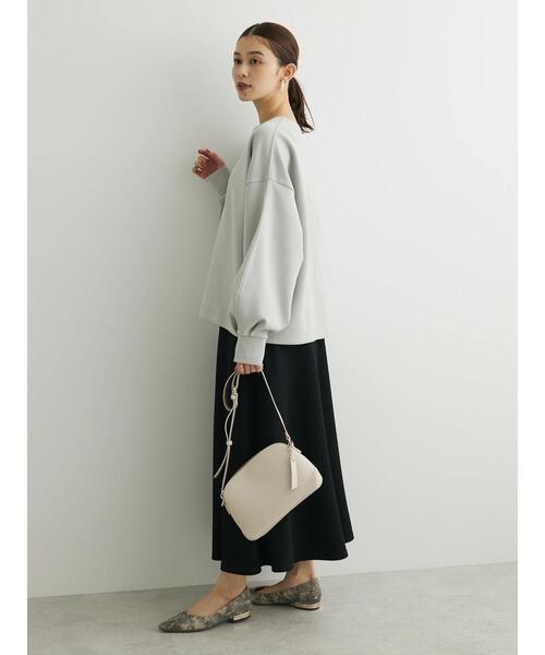 Green　Parks（グリーンパークス）の「表面感カットフレアスカート（スカート・レディース・ブラック/ブルー/アイボリー・FREE）」の11枚目の写真