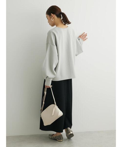 Green　Parks（グリーンパークス）の「表面感カットフレアスカート（スカート・レディース・ブラック/ブルー/アイボリー・FREE）」の12枚目の写真