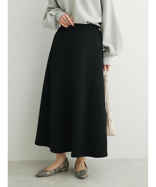 Green　Parks（グリーンパークス）の「表面感カットフレアスカート（スカート・レディース・ブラック/ブルー/アイボリー・FREE）」の13枚目の写真