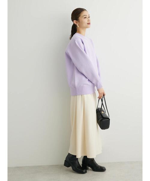 Green　Parks（グリーンパークス）の「表面感カットフレアスカート（スカート・レディース・ブラック/ブルー/アイボリー・FREE）」の15枚目の写真