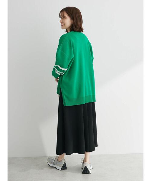 Green　Parks（グリーンパークス）の「表面感カットフレアスカート（スカート・レディース・ブラック/ブルー/アイボリー・FREE）」の21枚目の写真