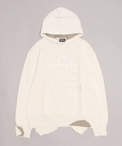 メンズ パーカー リッピング加工