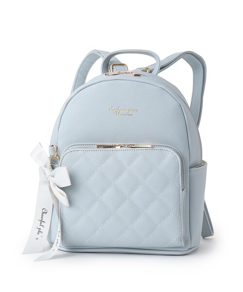 Ober Tashe(オーバータッシェ)の「◆リボンチャーム付きキルトミニリュック(バックパック/リュック・レディース・ピンク系/ブルー/ブラック/アイボリー・FREE)」の4枚目の写真